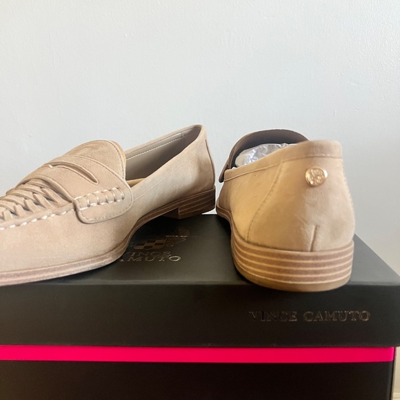 Vince Camuto Woven Leather or Suede Penny Loafers - Caylas - Picture 4 of 5